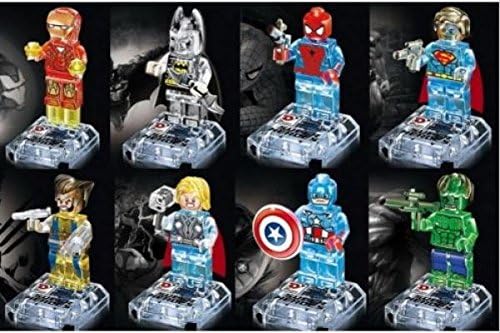 Crystal Marvel Super Hero Avengers Figures Building Blocks Minifigures Bricks Model Toys Compatible with Lego 8Pcs/lot