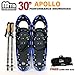 Snowshoes for Adult Unisex,Fully Adjustable Bindings, Lightweight Material, Hard Pack Grip Teeth,Outdoor Aluminum Alloy Material
