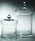 Apothecary Jar Elizabeth Crisscross Large