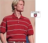 Classic Pique Stripe Antigua Golf Shirt (Color=Navy/White - 181,Size=S)