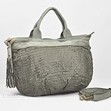PALLONCINO - Round Leather Mesh Tote