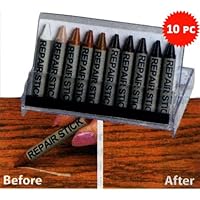 FURNITURE REPAIR KIT- THE BEST ASSORTMENT OF COLORS (10 PIECE SET)