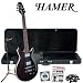 Hamer SATF-TBK Trans Black Electric Guitar with GO-DPS Planet Waves Shredder Pick Pack PW-SHRED, D?a