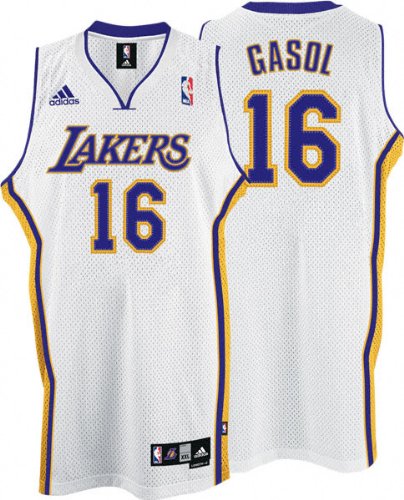 Pau Gasol Jersey: adidas White Swingman #16 Los Angeles Lakers Jersey