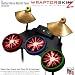 Lightning Red Skin by WraptorSkinz fits Guitar Hero 4 World Tour Drum Set for Nintendo Wii, XBOX 360, PS2 & PS3 (DRUMS NOT INCLUDED)