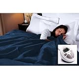 Sunbeam Twin Luxury Microplush Heated Blanket - Lagoon Blue / Twin size