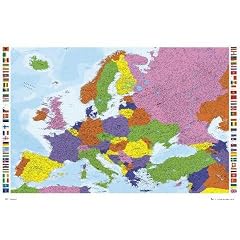 1art1 42432 Weltkarten - Europakarte 2008 Poster (91 x 61 cm)