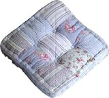 Shaker Style Floor or Seat Cushions Blue Check Design