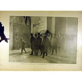 1898 Paris Brouillard Manifestations Juifs French Print