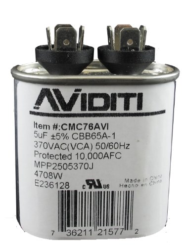 Aviditi 76AVI Capacitor, 5 Microfarad, 370-Volt On Sale