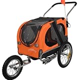 DOGGYHUT Hundeanhänger und Jogger Hunde Fahrradanhänger Hundetransporter-MEDIUM ORANGE 10201-03