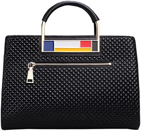 Yisihua Women's Tote Single Shoulder Bag Handbag Light Blue Cow Leather