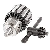 uxcell キータイプ　ドリルチャック　旋盤　0.6-6mm容量　メタル　ツール　 大工用