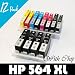 12pk HP 564 XL Ink Cartridge CB321WN With Chip For PhotoSmart C6340 C6350 C6380 B8550 B8553 B8558 C3