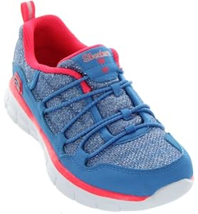Skechers Kids 80878L Synergy Loving Life Athletic Sneaker,Blue/Neon Pink,12.5 M US Little Kid