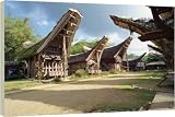 Toraja houses and granaries - 20 Inch Canvas Print (51cm) by Robert Harding