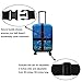 Explore Land Heavy Duty Polyester Luggage Strap Adjustable Suitcase Travel Belt (1-Pack Black)