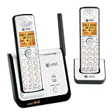 Buy AT&T DECT 6.0 Black Silver Digital Dual Handset Cordless Telephone (CL81209) by AT&T