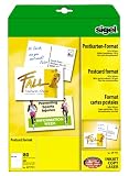 Produkt-Bild: Sigel LP711 PC-Postkarten, beidseitig bedruckbar, wei&szlig;, Spezialkarton (Ink/Laser/Copy), MP, 185 g, A6 (A4), 80 ST=20 BL