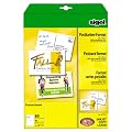 Sigel LP711 PC-Postkarten, beidseitig bedruckbar, wei�, Spezialkarton (Ink/Laser/Copy), MP, 185 g, A6 (A4), 80 ST=20 BL