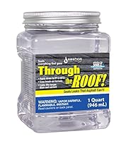 Sashco Through The Roof Sealant, Brush Grade, 1 Quart Can, Clear (Pack of 1)
