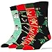 ooohyeah Fun Novelty Crew Socks For Men, 4 Pack Funny Crazy Silly Socks, Cool Casual Dress Socks