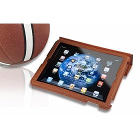 Apple iPad 2 Cover in Basketball Style Material / Brown