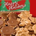 Happy Holidays Gift Box of Pralines & Bear Claws, 20oz.