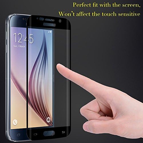 S6 Edge Plus Screen Protector, Landlord® 0.2mm Thinnest 3D Full Coverage 5.7" Premium Curved PET Tempered Glass Screen Protector Film for Samsung Galaxy S6 Edge Plus + (BLACK)