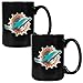 Great American Products NFL Two Piece Black Ceramic Coffee Mug Set