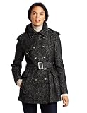 Miss Sixty Womens Missy Tweed Trench Coat