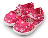 LISA HANDMADE Kids Leisure Mesh Sneakers Baby Girls' Toddlers' Big Kids Breathable Walking Shoes Rose Red