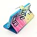Deego Live the Life You Love Sparkle Pattern PU Leather Magnet Flip Wallet Cover with Stand for LG G3