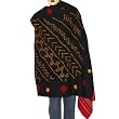 Woolen Shawl Tie Dye Print Embroidered Accessory 80 x 35 inches
