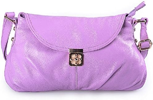 Miss Ying Girls' Violet Cow Leather Cross Body Bags