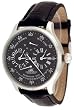Adee Kaye Men's Dual Time Retrograde Automatic Watch with Power Reserve Indicator Model AK-5003-M1