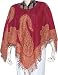 Poncho Womens Outerwear in Wool Jacquard Design India 40 " x 40 " (pnch122)