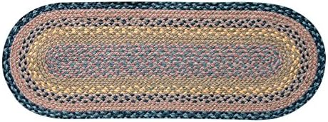 Capitol Earth Rugs 13'' x 36'' Primitive Oval Area Rug (Brown/Black/Charcoal)