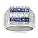 Ovation Sapphire/Diamond Men's Ring in 18k White Gold (1.55 ct. dia/1.55 ct. sap / G Color / VS1-VS2 Clarity)
