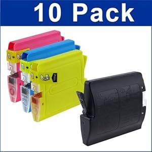 Brother Compatible LC51 Bulk Set of 10 Ink Cartridges: 4 Black & 2 each of Yellow / Cyan / Magenta