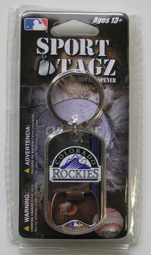 Colorado Rockies Dog Tag Bottle Opener Keychain