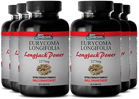 l-arginine Capsules - Longjack Power Eurycoma Longifolia 2275mg - Male libido Supplements (6 Bottles - 360 Tablets)