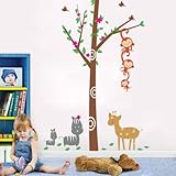 Pop Decors Removable Vinyl Art Wall Decals Mural for Nursery Room, Woodland