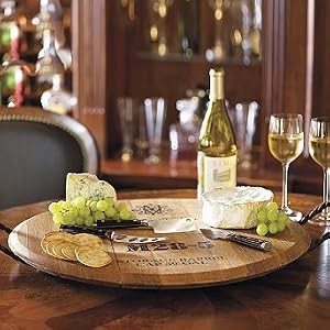 Wine Barrel Serving Tray - Frontgate