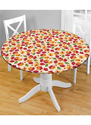 Holiday Fitted Tablecloths| - 68 Oval, Color Autumn Leaves