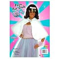 White Faux Fur Stole Adult