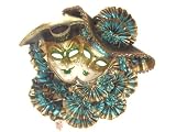 Green Double Capello Jolly Joker Venetian Mask