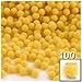 The Crafts Outlet 100-Piece Multi Purpose Pom Poms, Acrylic, 7mm/0.28-inch, Round, Sun Yellow