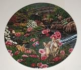 The Bradford Exchange: First Issue in GARDEN SECRETS Collection "NINE LIVES" by Higgins Bond and Issued on Knowles Fine China - Limited Edition Decorative Plate Cat/Kitten Design