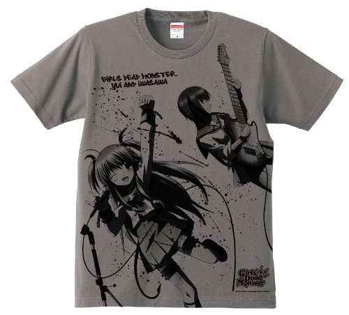 Angel Beats! Monotone T-shirt B XL size-image